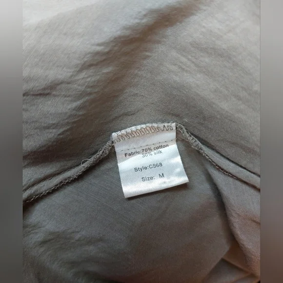 Gabriella Rocha Open Shoulder Cotton & Silk Flowy Top Size Medium Boxy Date Boho - Picture 11 of 13